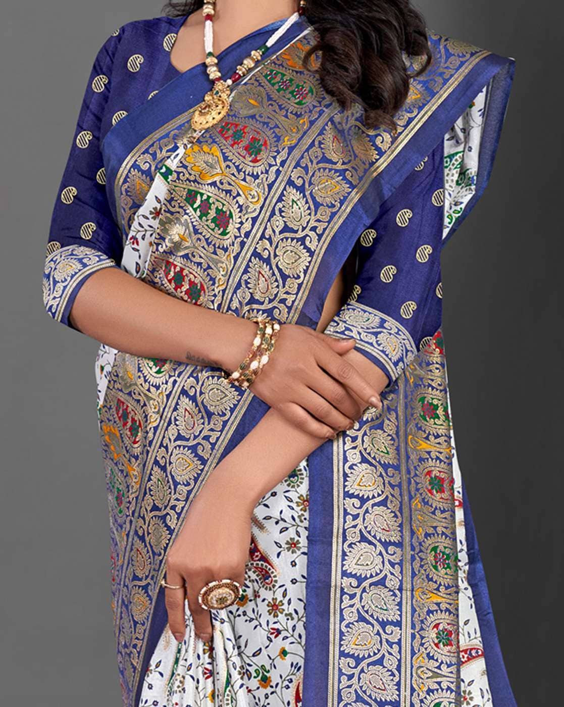 Dola Silk Foil Print Saree