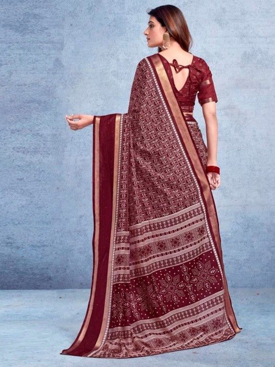 Fancy Dola Silk Saree With Sequence Border