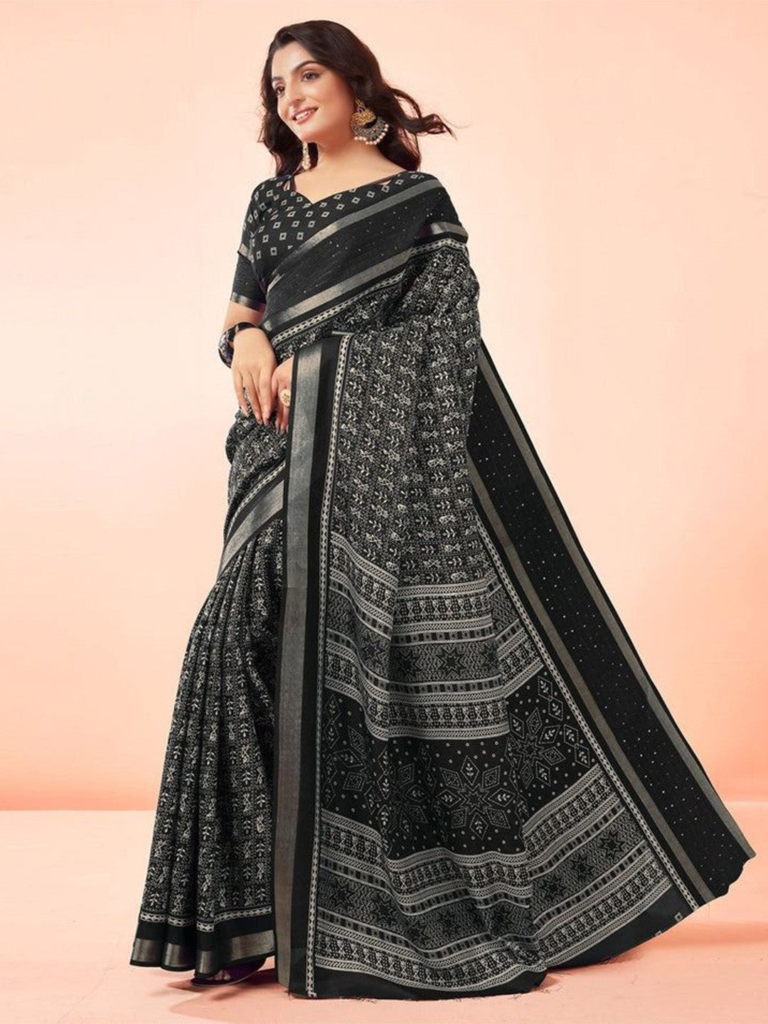 Fancy Dola Silk Saree With Sequence Border