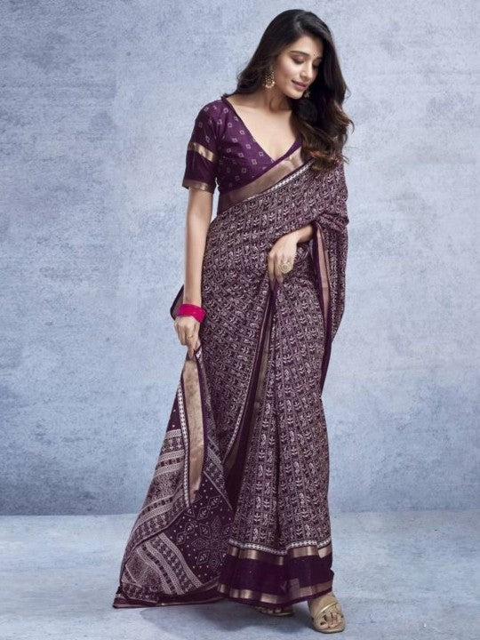 Fancy Dola Silk Saree With Sequence Border