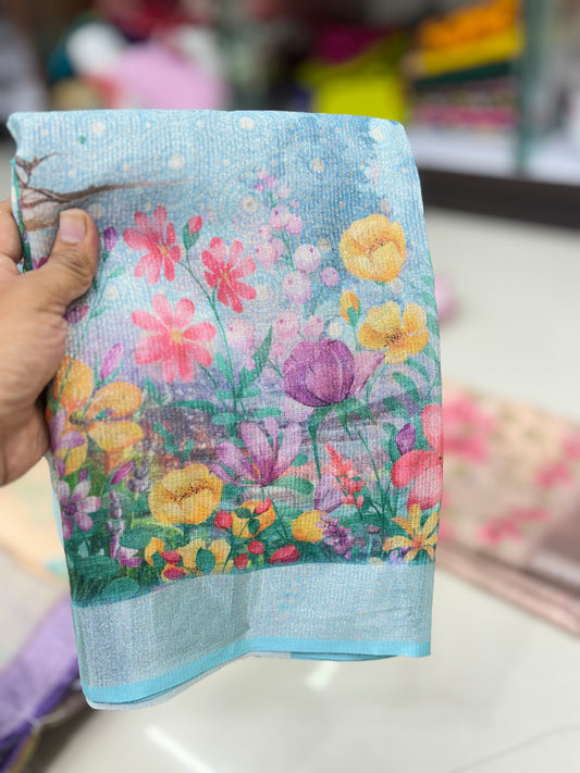 Simmer Cotton Digital Print Saree
