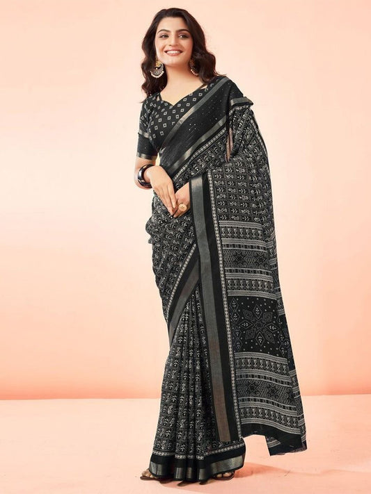 Fancy Dola Silk Saree With Sequence Border