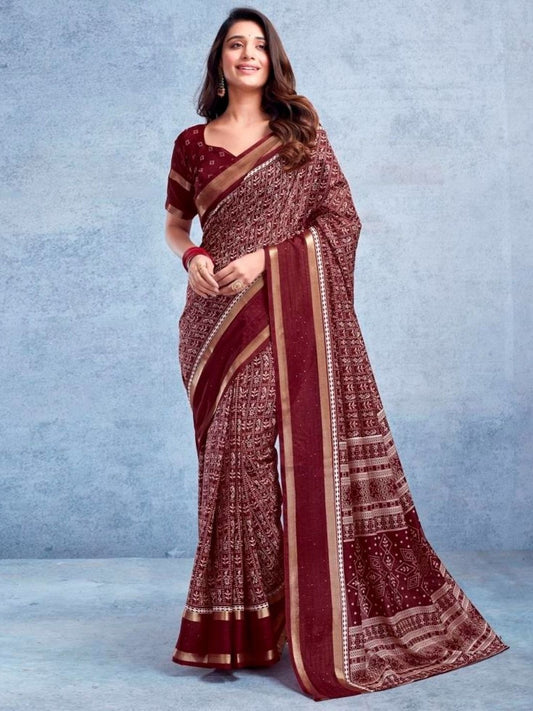 Fancy Dola Silk Saree With Sequence Border